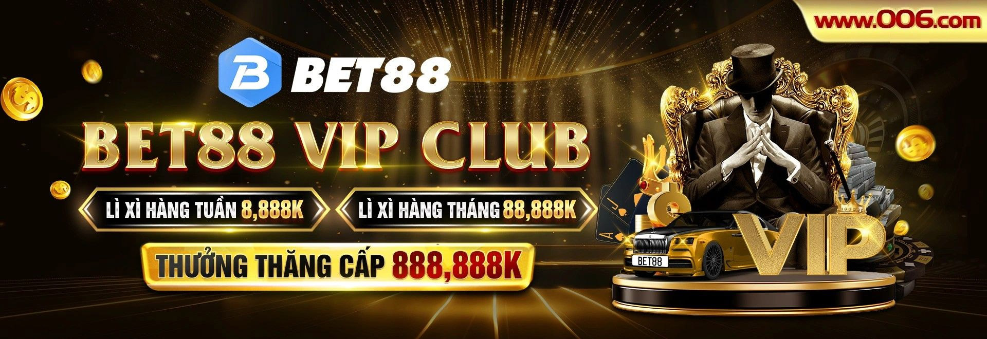Trở thành thành viên vip club của nhà cái bet88.